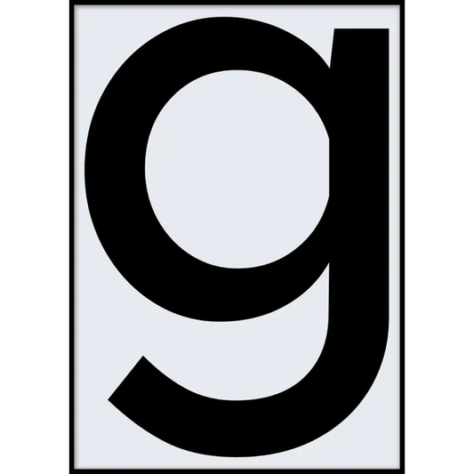 Lowercase Letter G Poster